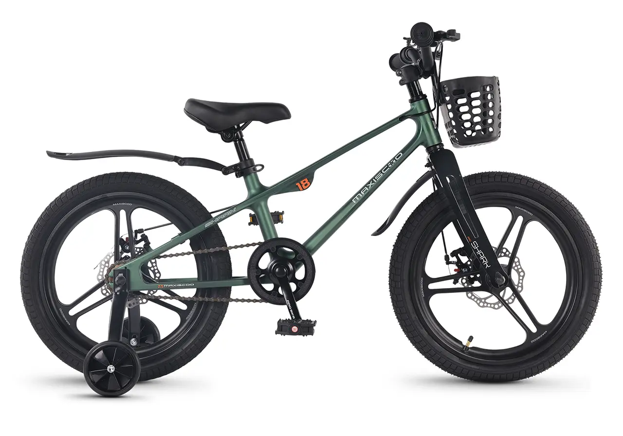 Детский велосипед Maxiscoo Shark Pro 18 2026 / MSC-SH1851P зеленый матовый 1