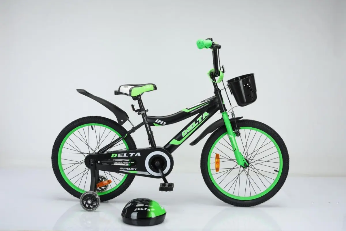 Детский велосипед Delta Sport 18 (черный/зеленый, 2019) 1