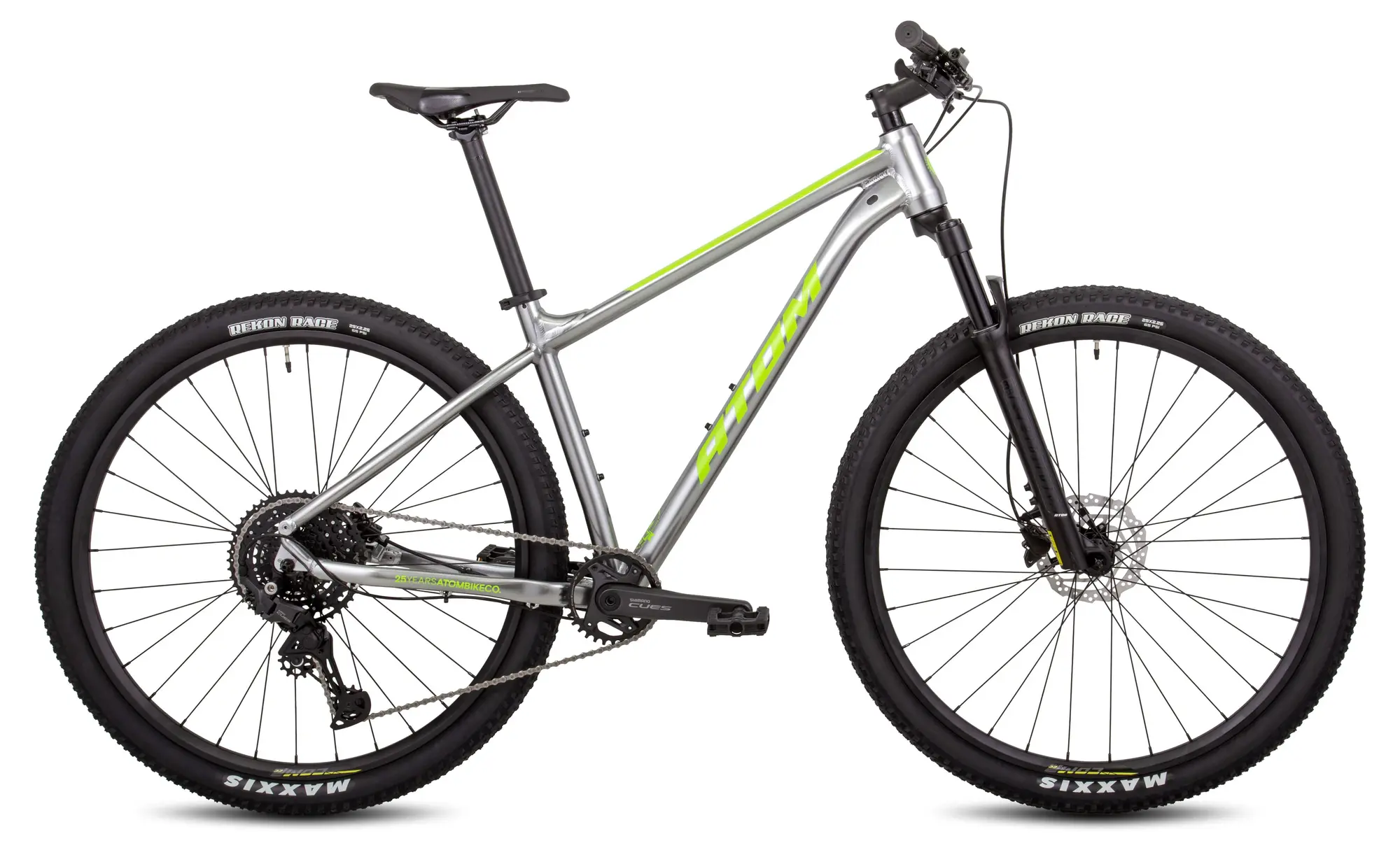 Велосипед Atom Bion Nine 150 L 2024 (DarkSilver/Green) 1