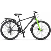Велосипед Stels Navigator 700 MD 27.5 р.17.5 Z010 Курьер 2024 (черный матовый) 1