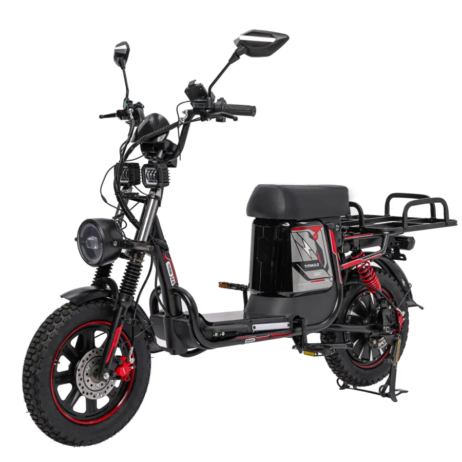 Электровелосипед Minako Titan 2.0 черный-красный 1